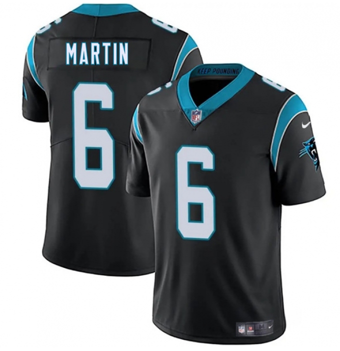 Men's Carolina Panthers #6 Sam Martin Black 2025 Vapor Limited Football Stitched Jersey