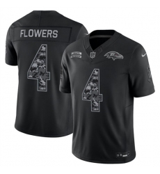 Men's Baltimore Ravens #4 Zay Flowers Black F.U.S.E. 2026 Salute to Service Limited Football Stitched Jersey