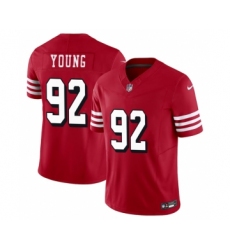Men's San Francisco 49ers #92 Chase Young New Red 2023 F.U.S.E. Football Stitched Jersey