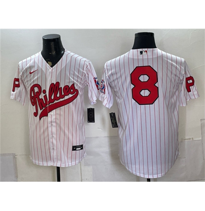 Men's Philadelphia Phillies #8 Nick Castellanos White 2026 Field of Dreams Stadium Stitched Baseball Jersey