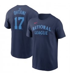 Men's National League #17 Shohei Ohtani Navy 2024 All-Star Name & Number T-Shirt