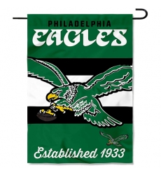 2Pcs WinCraft Philadelphia Eagles Retro Vintage Throwback Double Sided Garden Flag