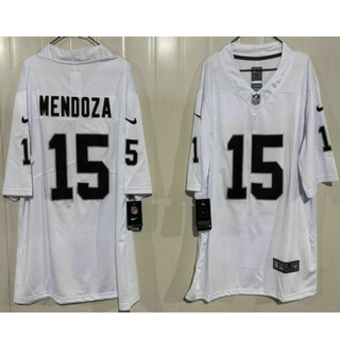 Men's Las Vegas Raiders #15 Fernando Mendoza Limited White Vapor Jersey