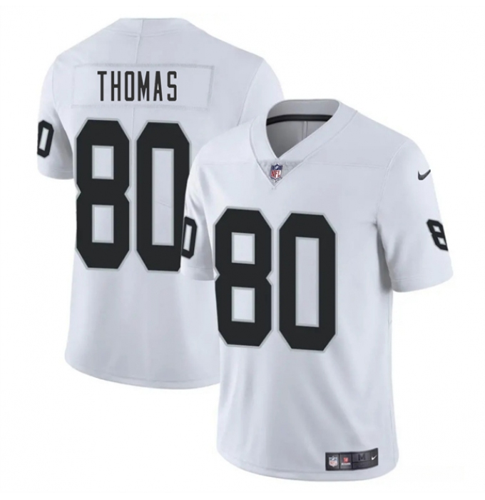 Men's Las Vegas Raiders #80 Ian Thomas White 2025 Vapor Football Stitched Jersey