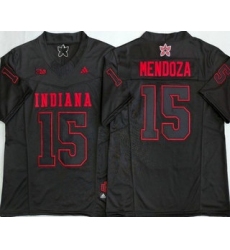 Men's Indiana Hoosiers #15 Fernando Mendoza Limited Black Alternate Fashion College Football Jersey