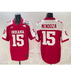 Men's Indiana Hoosiers #15 Fernando Mendoza Red Alternate F.U.S.E. 2026 Patch Stitched Football Jersey