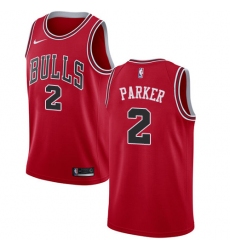 Men's Nike Chicago Bulls #2 Jabari Parker Swingman Red NBA Jersey - Icon Edition