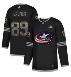 Men's Adidas Columbus Blue Jackets #89 Sam Gagner Black Authentic Classic Stitched NHL Jersey