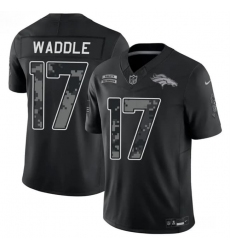 Men's Denver Broncos #17 Jaylen Waddle Black 2026 F.U.S.E. Salute to Service Limited Stitched Football Stitched Jersey