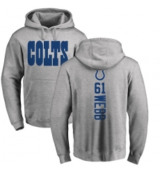 NFL Nike Indianapolis Colts #61 JMarcus Webb Ash Backer Pullover Hoodie