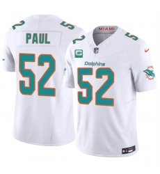 Men's Miami Dolphins #52 Patrick Paul White 2026 F.U.S.E. 1-Star C Vapor Limited Football Stitched Jersey