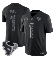 Men's Houston Texans #1 Tank Dell Black F.U.S.E. 2026 Salute to Service Limited Football Stitched Jersey