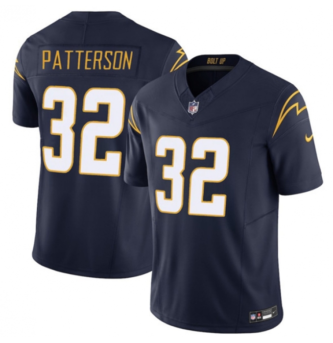 Men's Los Angeles Chargers #32 Jaret Patterson Navy 2025 F.U.S.E. Alternate Vapor Limited Football Stitched Jersey
