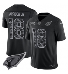 Men's Arizona Cardinals #18 Marvin Harrison Jr. Black 2026 F.U.S.E. Salute to Service Limited Football Stitched Jersey