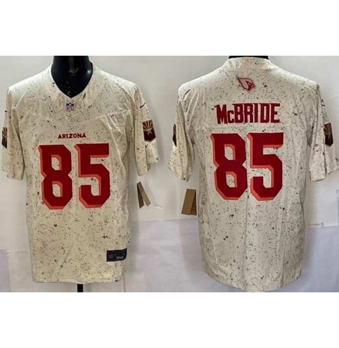 Men's Arizona Cardinals #85 Trey McBride Limited Cream Rivalries FUSE Vapor Jersey