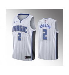 Men's Orlando Magic #2 Caleb Houstan White 2022 Draft Basketball Stitched Jersey