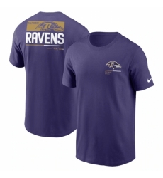 Men's Baltimore Ravens Purple Team Incline T Shirt