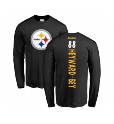 Football Pittsburgh Steelers #88 Darrius Heyward-Bey Black Backer Long Sleeve T-Shirt