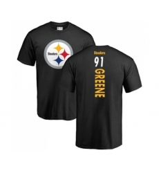 Football Pittsburgh Steelers #91 Kevin Greene Black Backer T-Shirt