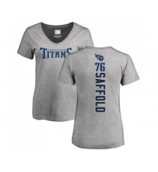Football Women's Tennessee Titans #76 Rodger Saffold Ash Backer T-Shirt