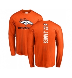 Football Denver Broncos #70 Ja'Wuan James Orange Backer Long Sleeve T-Shirt