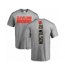 Football Cleveland Browns #20 Howard Wilson Ash Backer T-Shirt