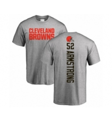 Football Cleveland Browns #52 Ray-Ray Armstrong Ash Backer T-Shirt