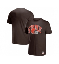 Men's Cleveland Browns x Staple Brown Logo Lockup T-Shirt