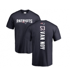 Football New England Patriots #53 Kyle Van Noy Navy Blue Backer T-Shirt