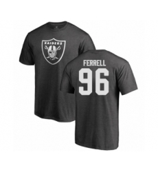 Football Oakland Raiders #96 Clelin Ferrell Ash One Color T-Shirt