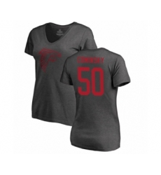 Football Women's Atlanta Falcons #50 John Cominsky Ash One Color T-Shirt