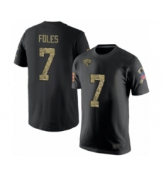 Football Men's Jacksonville Jaguars #7 Nick Foles Black Camo Salute to Service T-Shirt