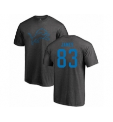 Football Detroit Lions #83 Jesse James Ash One Color T-Shirt