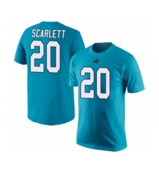 Football Men's Carolina Panthers #20 Jordan Scarlett Blue Rush Pride Name & Number T-Shirt