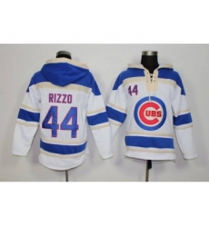Men's Chicago Cubs #44 Anthony Rizzo White Home MLB Hoodie