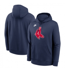 Men's Boston Red Sox Navy Cooperstown Collection Logo Club Pullover Hoodie