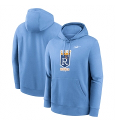 Men's Kansas City Royals Light Blue Cooperstown Collection Pullover Hoodie