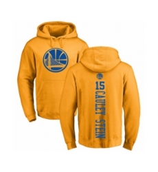 Basketball Golden State Warriors #15 Willie Cauley-Stein Gold One Color Backer Pullover Hoodie