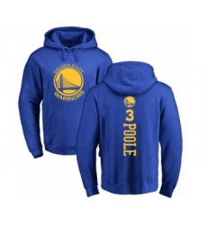 Basketball Golden State Warriors #3 Jordan Poole Royal Blue Backer Pullover Hoodie