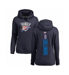 Basketball Women's Oklahoma City Thunder #8 Danilo Gallinari Navy Blue Backer Pullover Hoodie
