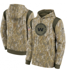 Men's Washington Football Team Nike Camo 2021 Salute To Service Therma Performance Pullover Hoodie