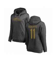 Football Women's Baltimore Ravens #11 Seth Roberts Ash One Color Pullover Hoodie