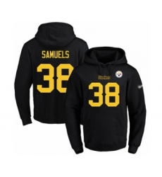 Football Men's Pittsburgh Steelers #38 Jaylen Samuels Black(Gold No.) Name & Number Pullover Hoodie