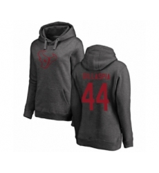 Football Women's Houston Texans #44 Cullen Gillaspia Ash One Color Pullover Hoodie