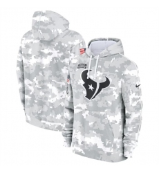 Men's Houston Texans 2024 Arctic Camo Salute To Service Club Fleece Pullover Hoodie