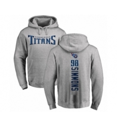 Football Tennessee Titans #98 Jeffery Simmons Ash Backer Pullover Hoodie