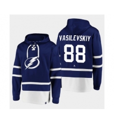 Men's Tampa Bay Lightning #88 Andrei Vasilevskiy Blue All Stitched Sweatshirt Hoodie