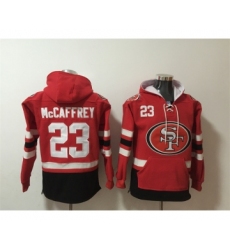 Men's San Francisco 49ers #23 Christian McCaffrey Red Black Ageless Must-Have Lace-Up Pullover Hoodie