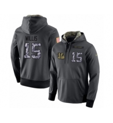 Football Men's Cincinnati Bengals #15 Damion Willis Stitched Black Anthracite Salute to Service Player Performance Hoodie
