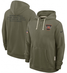 Men's Cincinnati Bengals Olive 2025 Salute to Service Pullover Hoodie